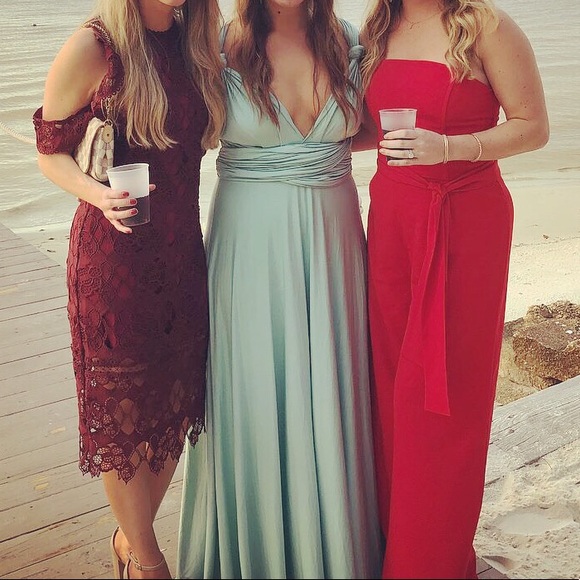 Turquoise CONVERTIBLE MAXI DRESS - Picture 2 of 2